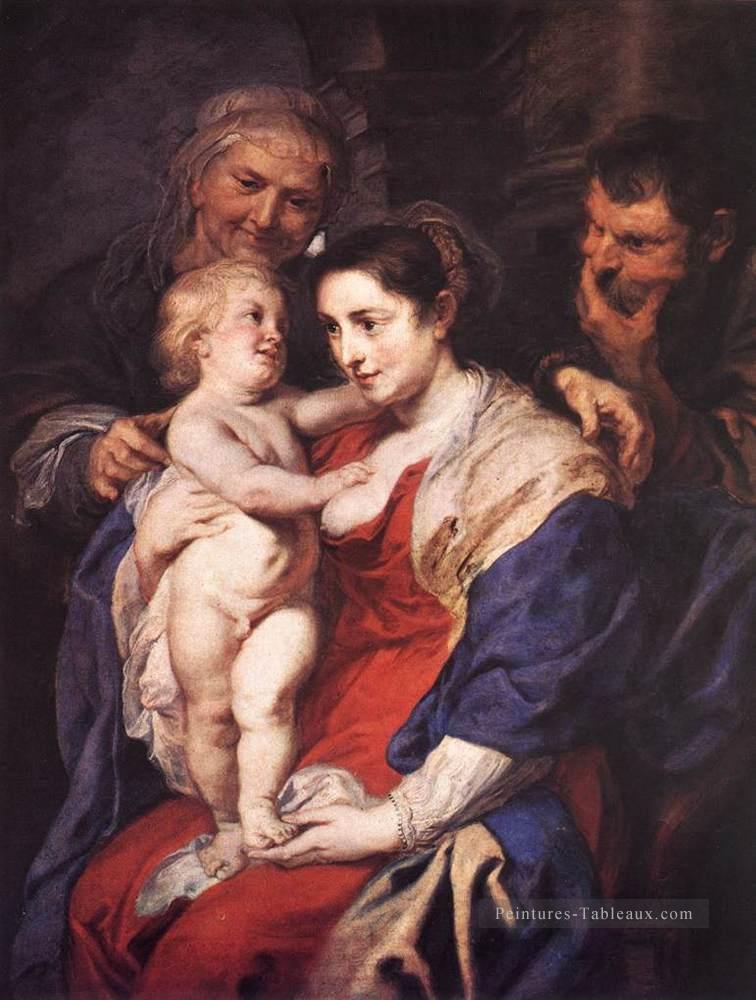 La Sainte Famille avec St Anne Baroque Peter Paul Rubens Peintures à l'huile